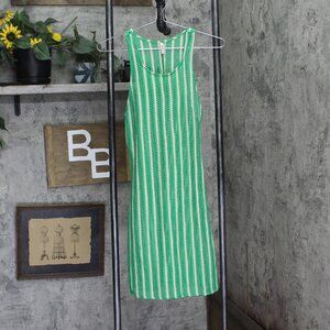 Becca Womens Standard Cabo High-Neck Cover Up Dress Emerald Green Multi S